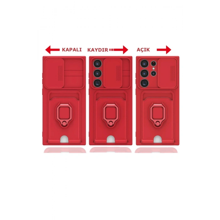 Newface Samsung Galaxy S24 Ultra Kılıf Zuma Kartvizitli Yüzüklü Silikon - Lacivert
