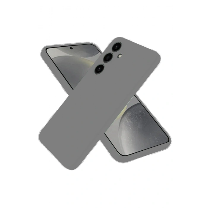 Newface Samsung Galaxy S25 Kılıf Nano içi Kadife Silikon - Gri