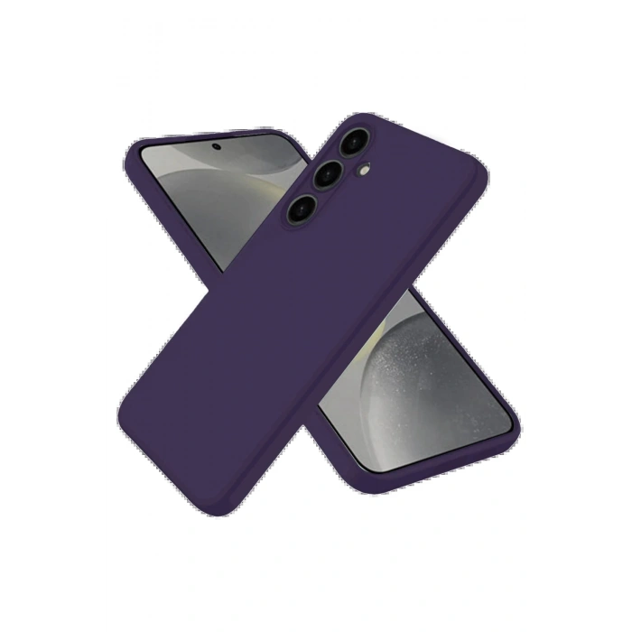 Newface Samsung Galaxy S25 Kılıf Nano içi Kadife Silikon - Mor