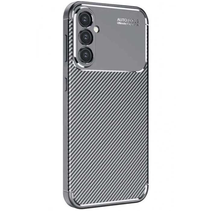 Newface Samsung Galaxy S25 Plus Kılıf Auto Focus Karbon Kapak - Gri