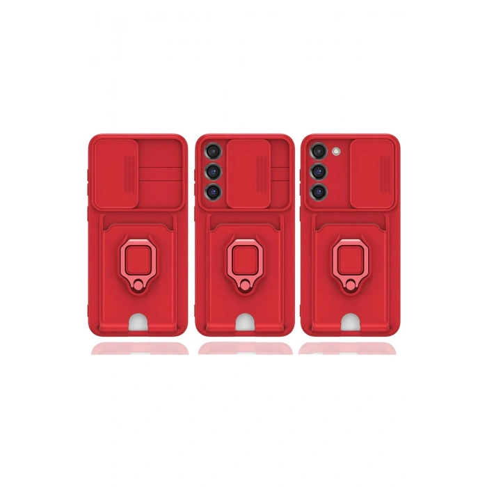 Newface Samsung Galaxy S25 Plus Kılıf Zuma Kartvizitli Yüzüklü Silikon - Lila