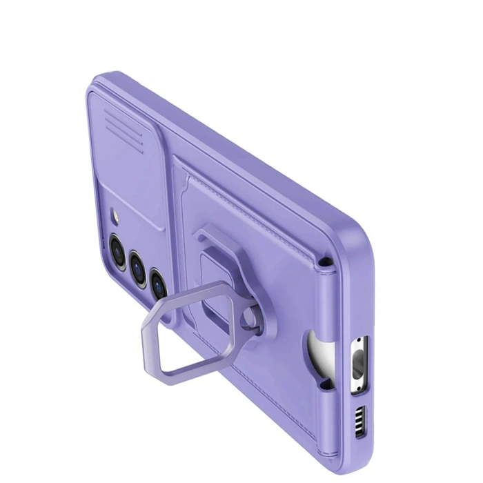 Newface Samsung Galaxy S25 Plus Kılıf Zuma Kartvizitli Yüzüklü Silikon - Yeşil