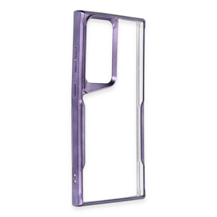 Newface Samsung Galaxy S25 Ultra Kılıf Boyi Silikon Kapak - Derin Mor