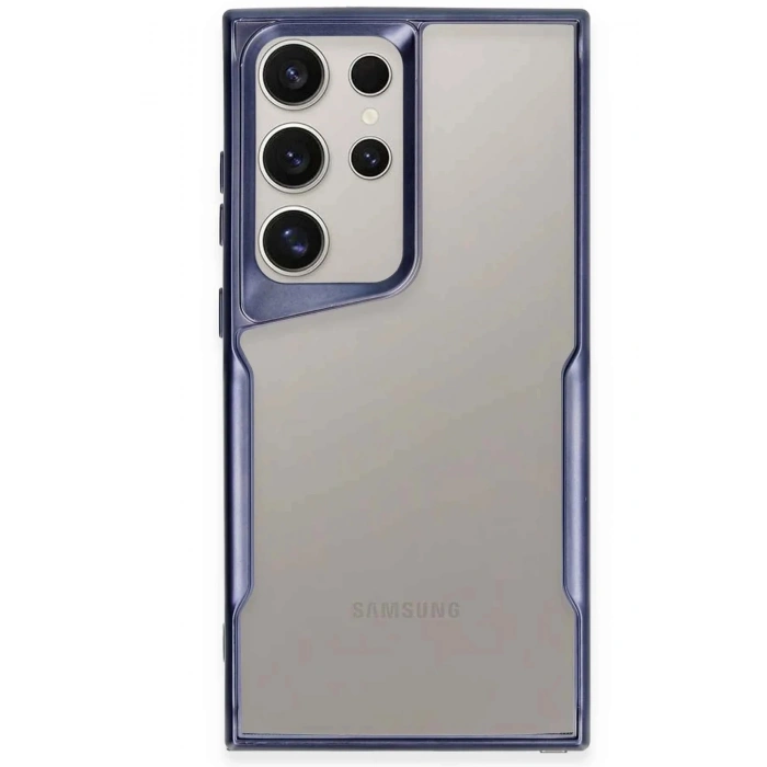 Newface Samsung Galaxy S25 Ultra Kılıf Boyi Silikon Kapak - Lacivert
