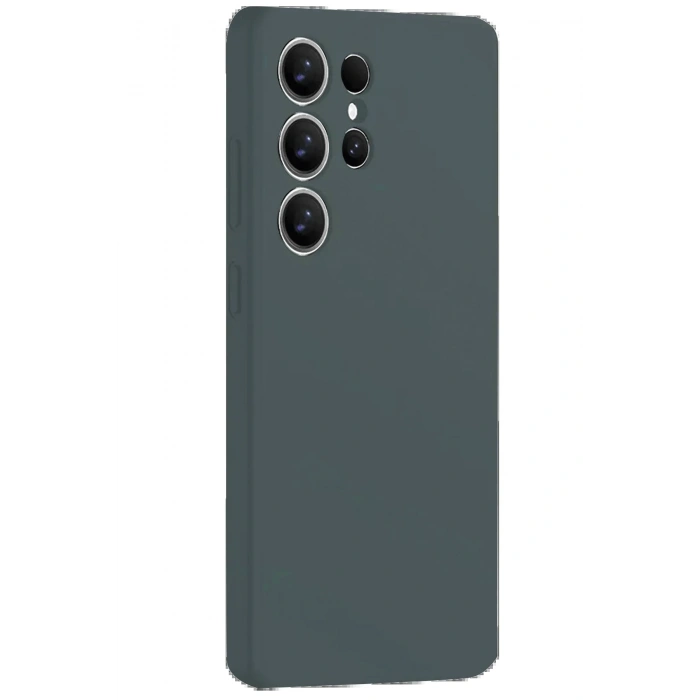 Newface Samsung Galaxy S25 Ultra Kılıf Nano içi Kadife Silikon - Koyu Yeşil
