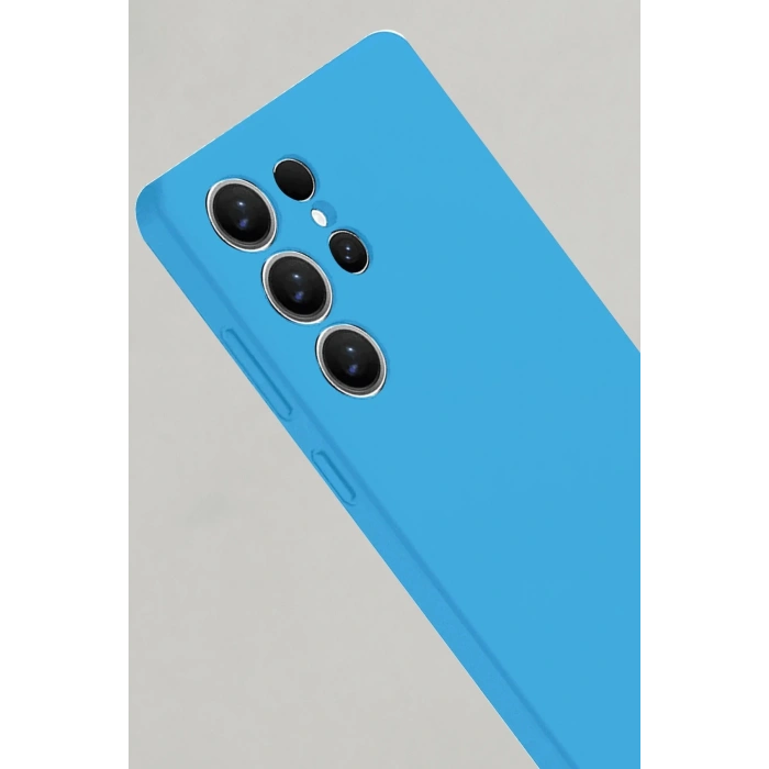 Newface Samsung Galaxy S25 Ultra Kılıf Nano içi Kadife Silikon - Mavi