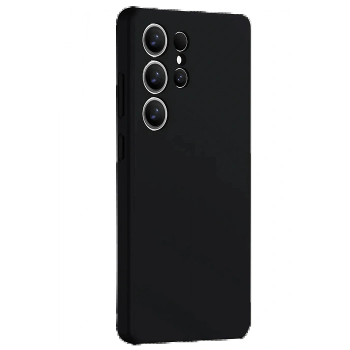 Newface Samsung Galaxy S25 Ultra Kılıf Nano içi Kadife Silikon - Siyah