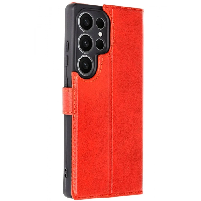 Newface Samsung Galaxy S25 Ultra Kılıf Trend S Plus Kapaklı Kılıf - Kırmızı