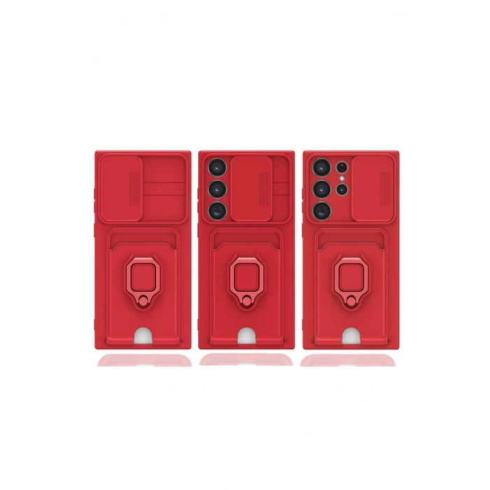 Newface Samsung Galaxy S25 Ultra Kılıf Zuma Kartvizitli Yüzüklü Silikon - Siyah