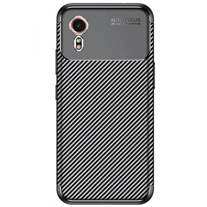 Newface Samsung Galaxy XCover 7 Kılıf Auto Focus Karbon Kapak - Siyah