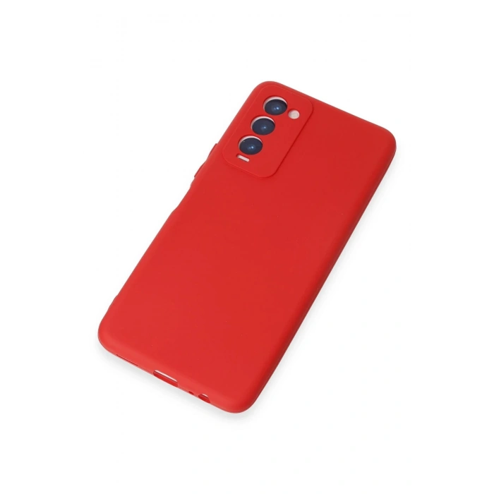 Newface Tecno Camon 18 Kılıf First Silikon - Kırmızı