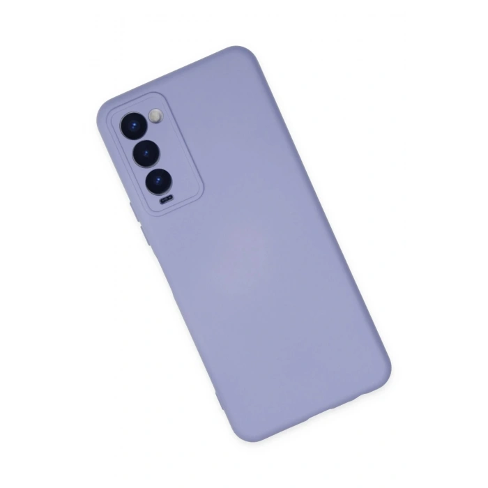 Newface Tecno Camon 18 Kılıf Nano içi Kadife Silikon - Lila