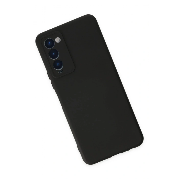 Newface Tecno Camon 18 Kılıf Nano içi Kadife Silikon - Siyah