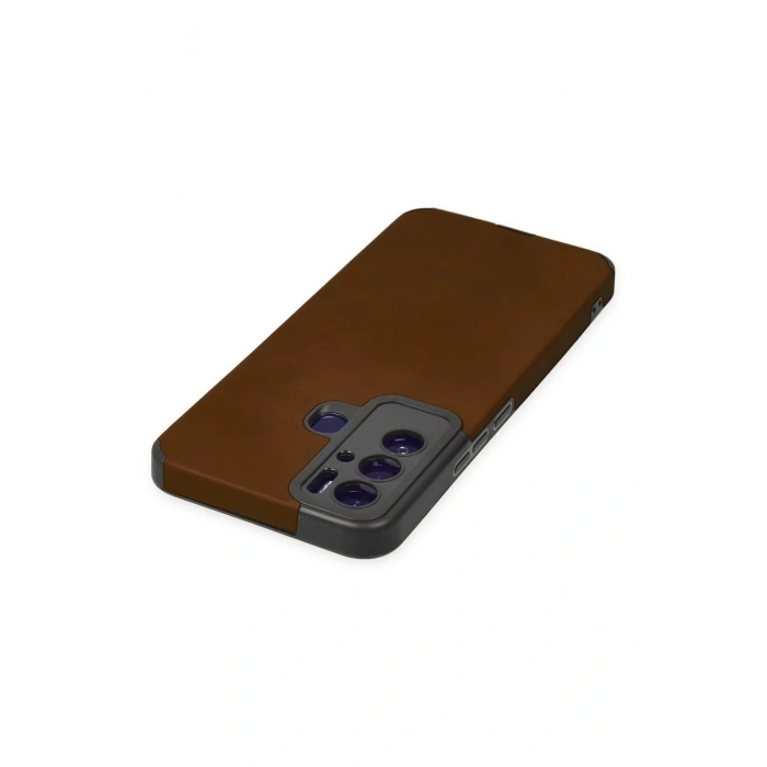 Newface Tecno Pova Neo Kılıf Loop Deri Silikon - Kahverengi