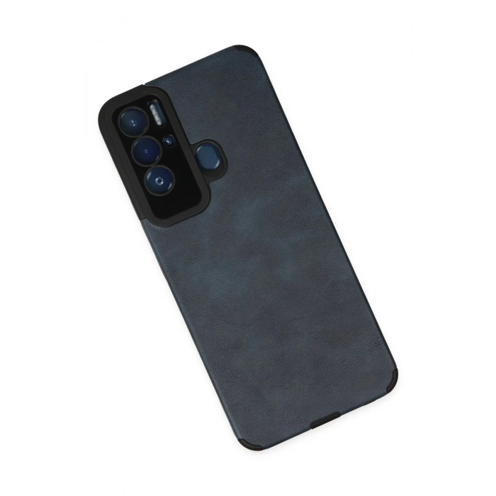 Newface Tecno Pova Neo Kılıf Loop Deri Silikon - Lacivert