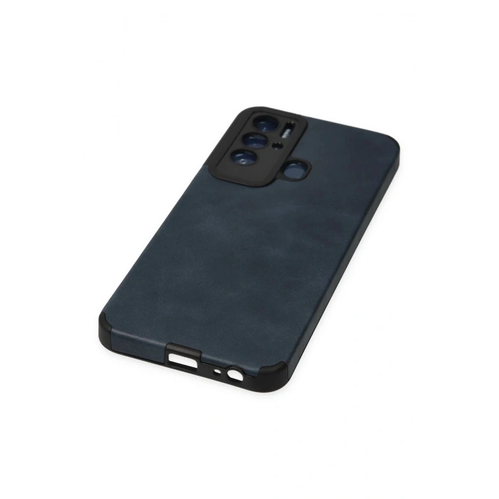 Newface Tecno Pova Neo Kılıf Loop Deri Silikon - Lacivert