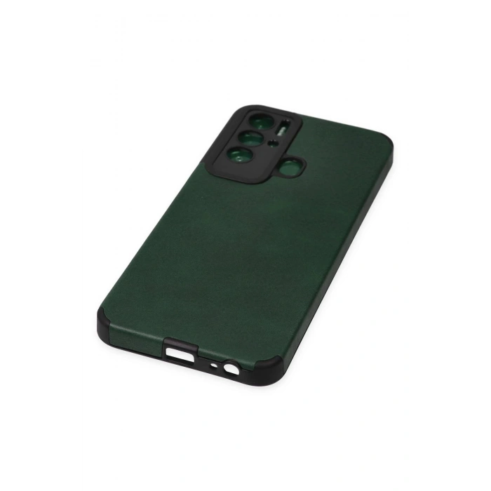 Newface Tecno Pova Neo Kılıf Loop Deri Silikon - Yeşil