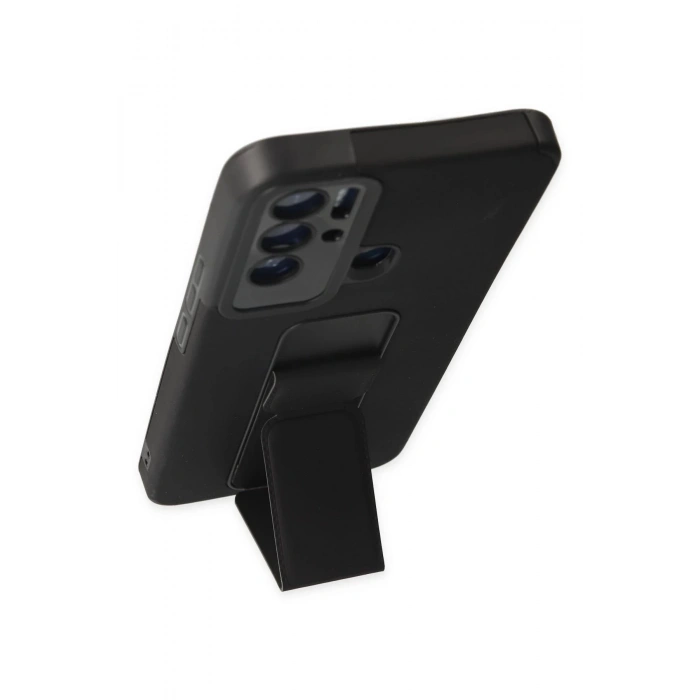 Newface Tecno Pova Neo Kılıf Mega Standlı Silikon - Siyah