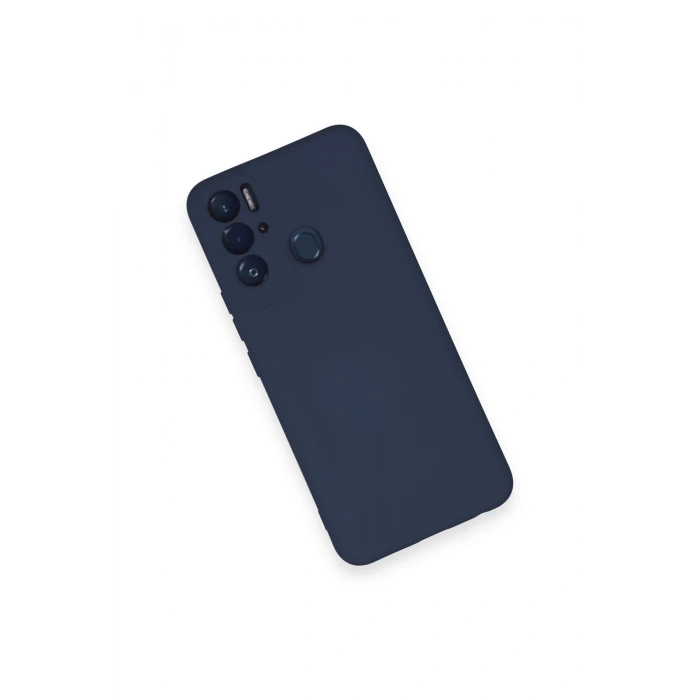 Newface Tecno Pova Neo Kılıf Nano içi Kadife Silikon - Lacivert