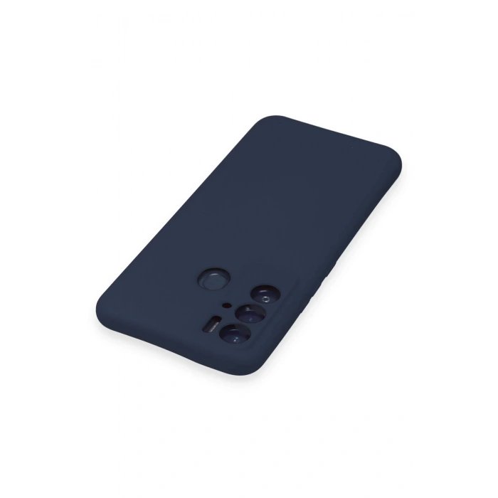 Newface Tecno Pova Neo Kılıf Nano içi Kadife Silikon - Lacivert