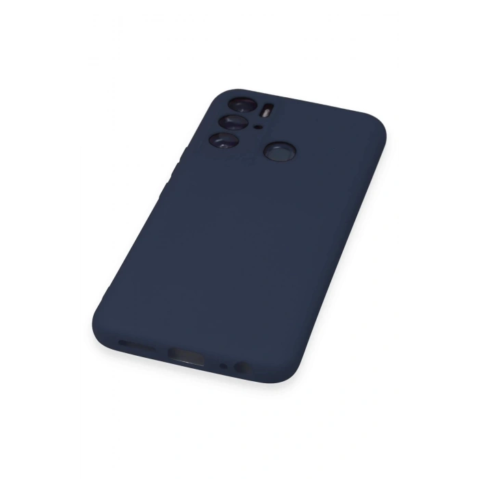 Newface Tecno Pova Neo Kılıf Nano içi Kadife Silikon - Lacivert