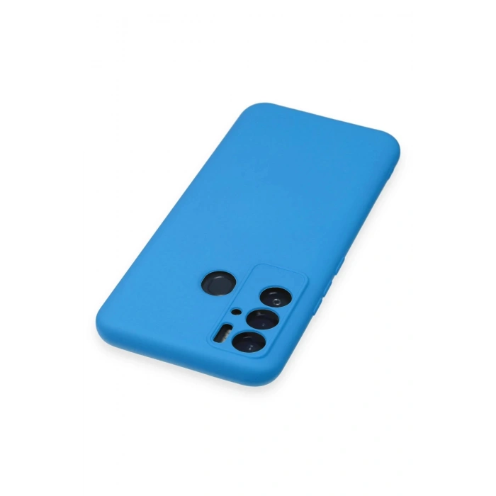 Newface Tecno Pova Neo Kılıf Nano içi Kadife Silikon - Mavi