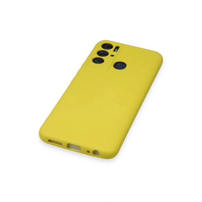 Newface Tecno Pova Neo Kılıf Nano içi Kadife Silikon - Sarı