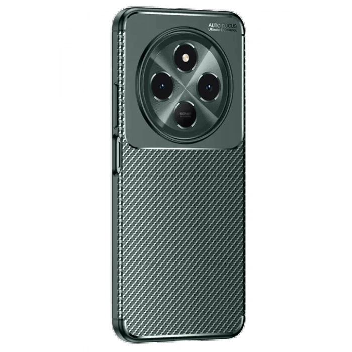 Newface Tecno Spark 30C Kılıf Auto Focus Karbon Kapak - Koyu Yeşil