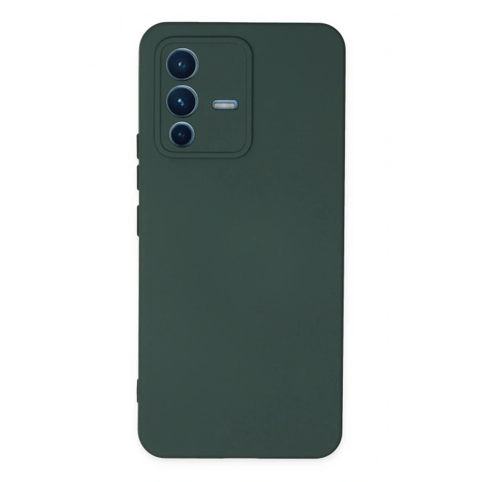 Newface Vivo V23 5G Kılıf Nano içi Kadife Silikon - Koyu Yeşil