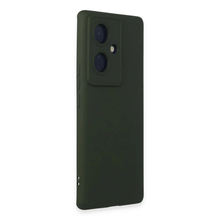 Newface Vivo V29 Lite Kılıf Nano içi Kadife Silikon - Koyu Yeşil