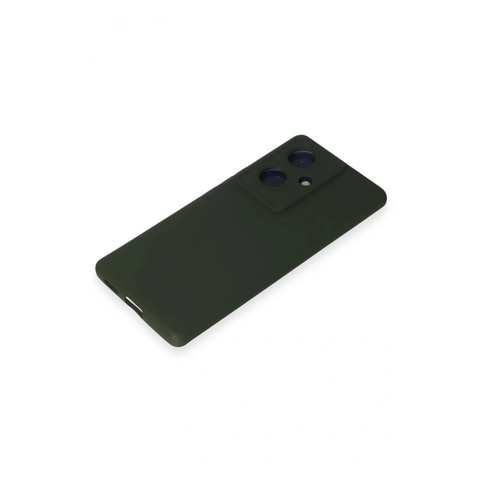 Newface Vivo V29 Lite Kılıf Nano içi Kadife Silikon - Koyu Yeşil