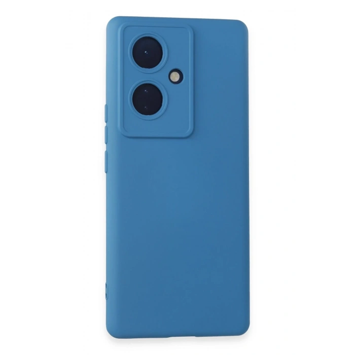 Newface Vivo V29 Lite Kılıf Nano içi Kadife Silikon - Mavi