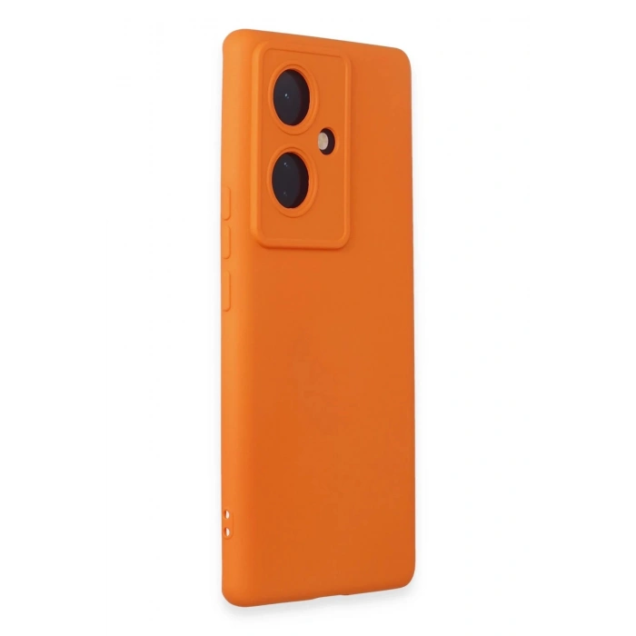 Newface Vivo V29 Lite Kılıf Nano içi Kadife Silikon - Turuncu