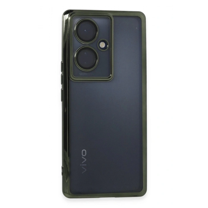 Newface Vivo V29 Lite Kılıf Razer Lensli Silikon - Yeşil