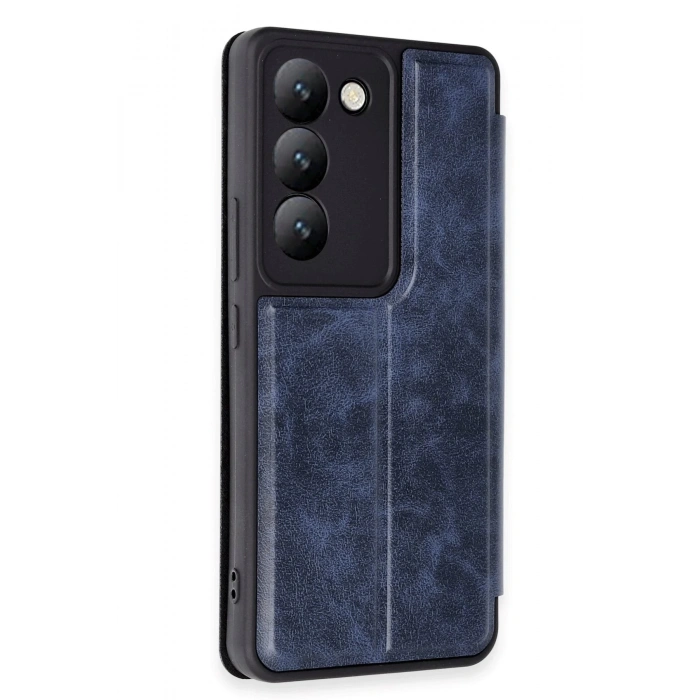 Newface Vivo V30 Lite 4G Kılıf Flip Cover - Lacivert
