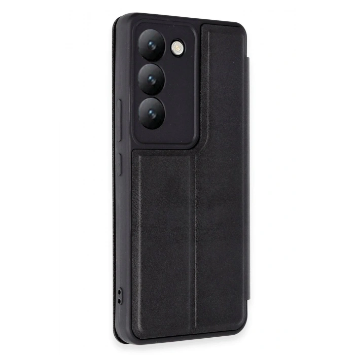 Newface Vivo V30 Lite 4G Kılıf Flip Cover - Siyah