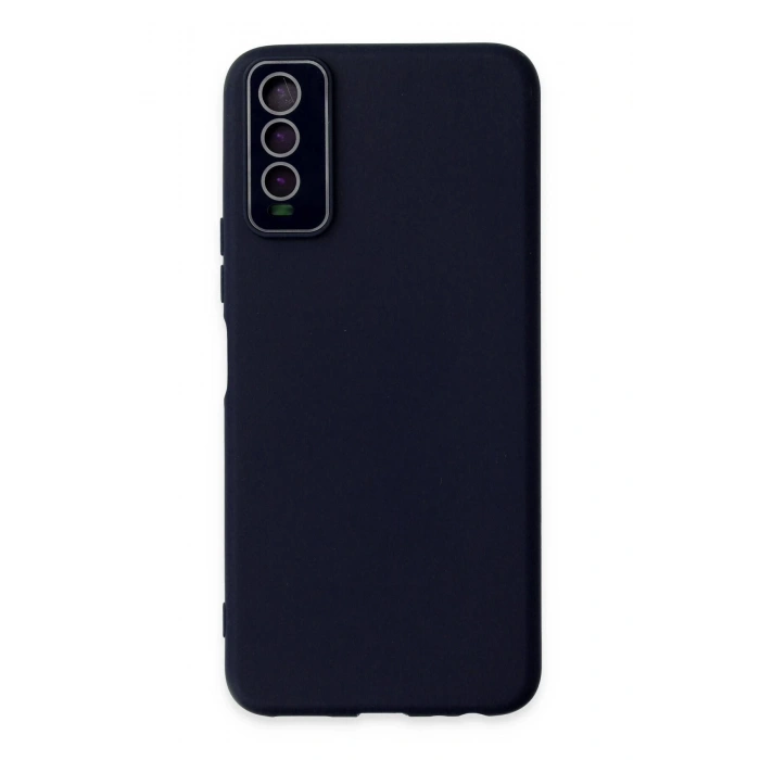 Newface Vivo Y11S Kılıf Lansman Glass Kapak - Lacivert