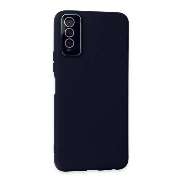 Newface Vivo Y11S Kılıf Lansman Glass Kapak - Lacivert