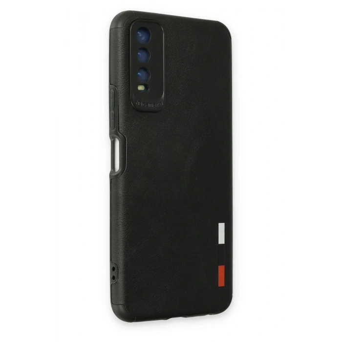 Newface Vivo Y11S Kılıf Loop Deri Silikon - Siyah