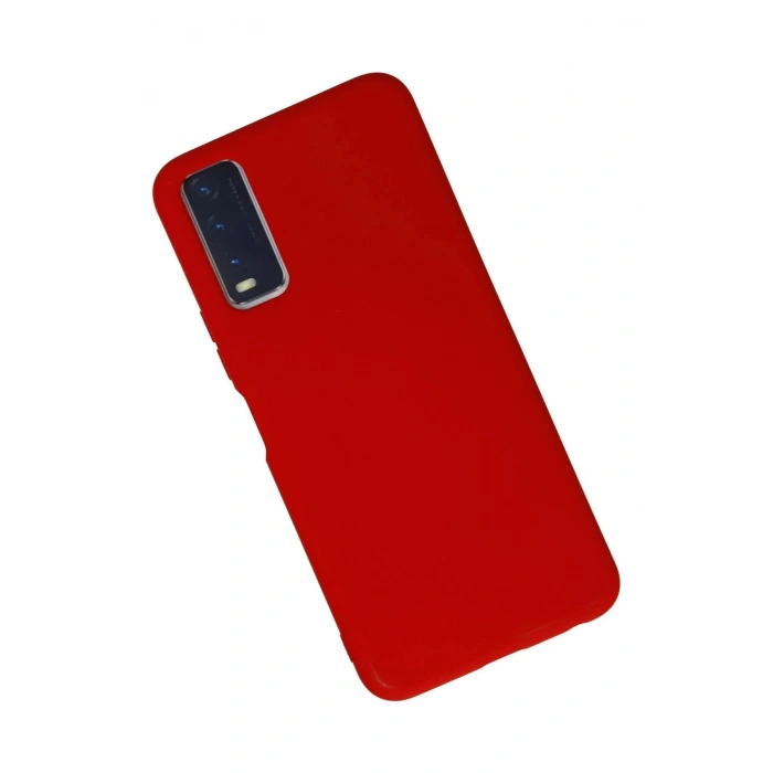 Newface Vivo Y11S Kılıf Nano içi Kadife Silikon - Kırmızı