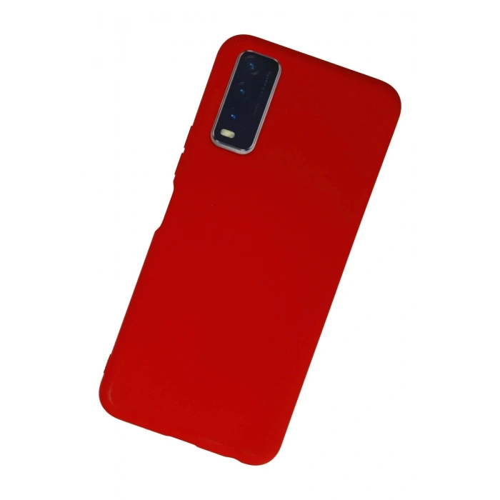 Newface Vivo Y11S Kılıf Nano içi Kadife Silikon - Kırmızı