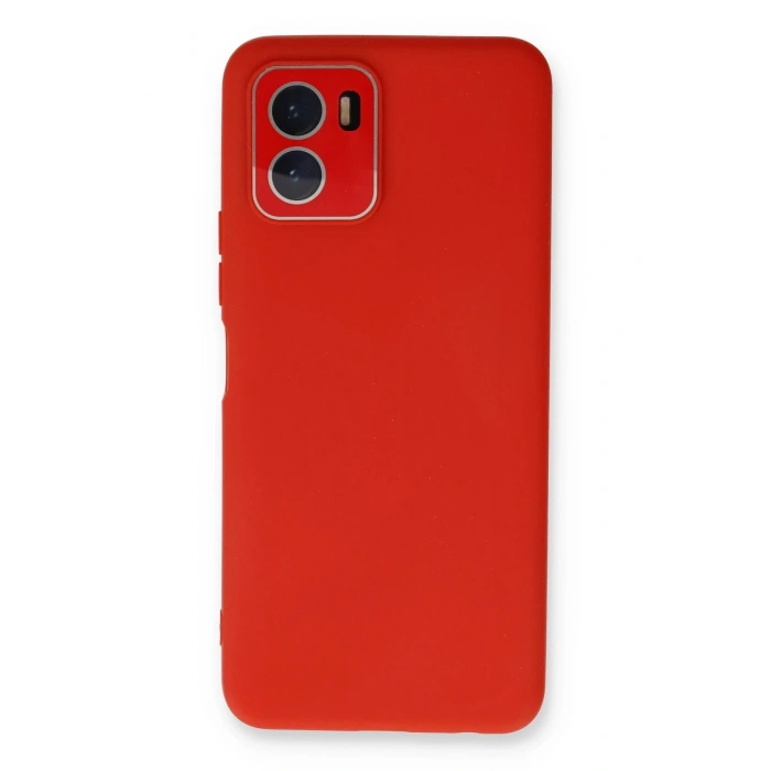 Newface Vivo Y15S Kılıf Lansman Glass Kapak - Kırmızı