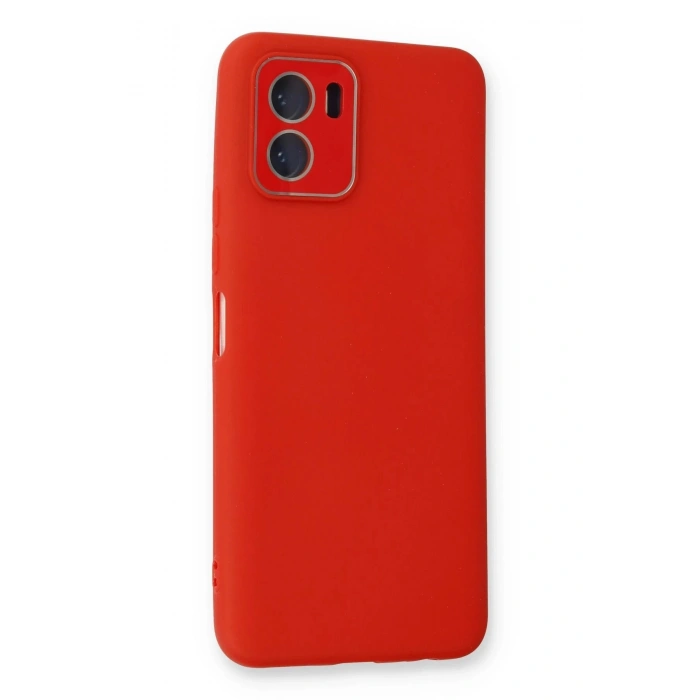 Newface Vivo Y15S Kılıf Lansman Glass Kapak - Kırmızı