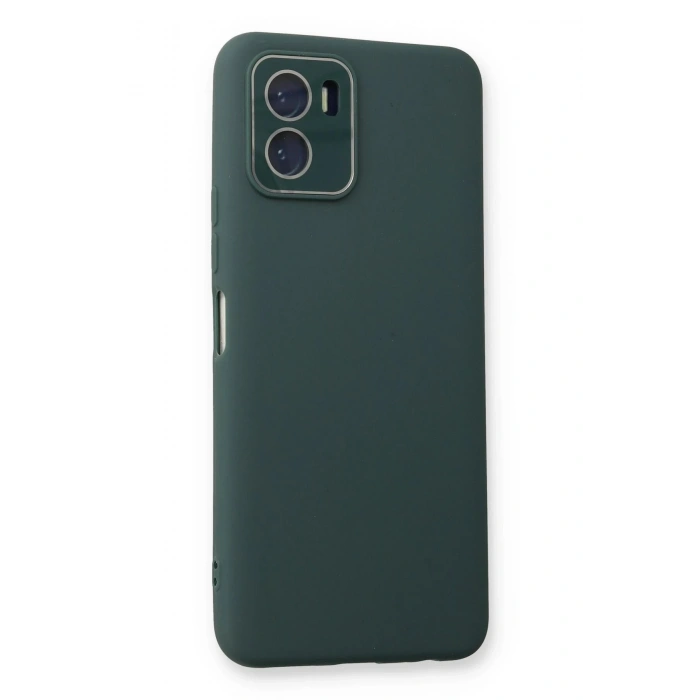 Newface Vivo Y15S Kılıf Lansman Glass Kapak - Koyu Yeşil