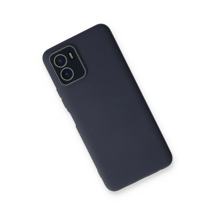 Newface Vivo Y15S Kılıf Lansman Glass Kapak - Lacivert