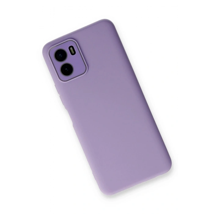 Newface Vivo Y15S Kılıf Lansman Glass Kapak - Lila