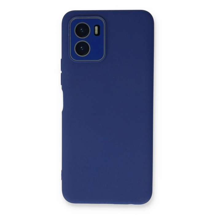 Newface Vivo Y15S Kılıf Lansman Glass Kapak - Sky Blue