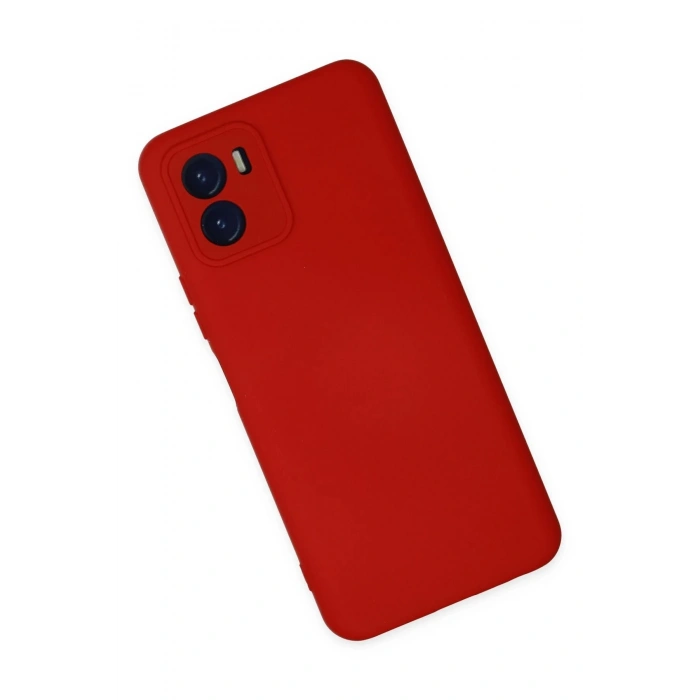 Newface Vivo Y15S Kılıf Nano içi Kadife Silikon - Kırmızı