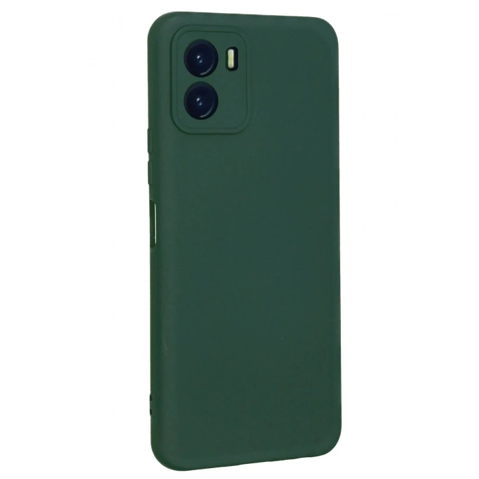 Newface Vivo Y15S Kılıf Nano içi Kadife Silikon - Koyu Yeşil