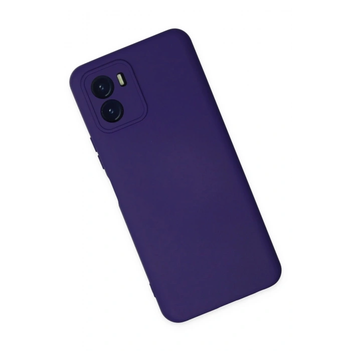 Newface Vivo Y15S Kılıf Nano içi Kadife Silikon - Mor
